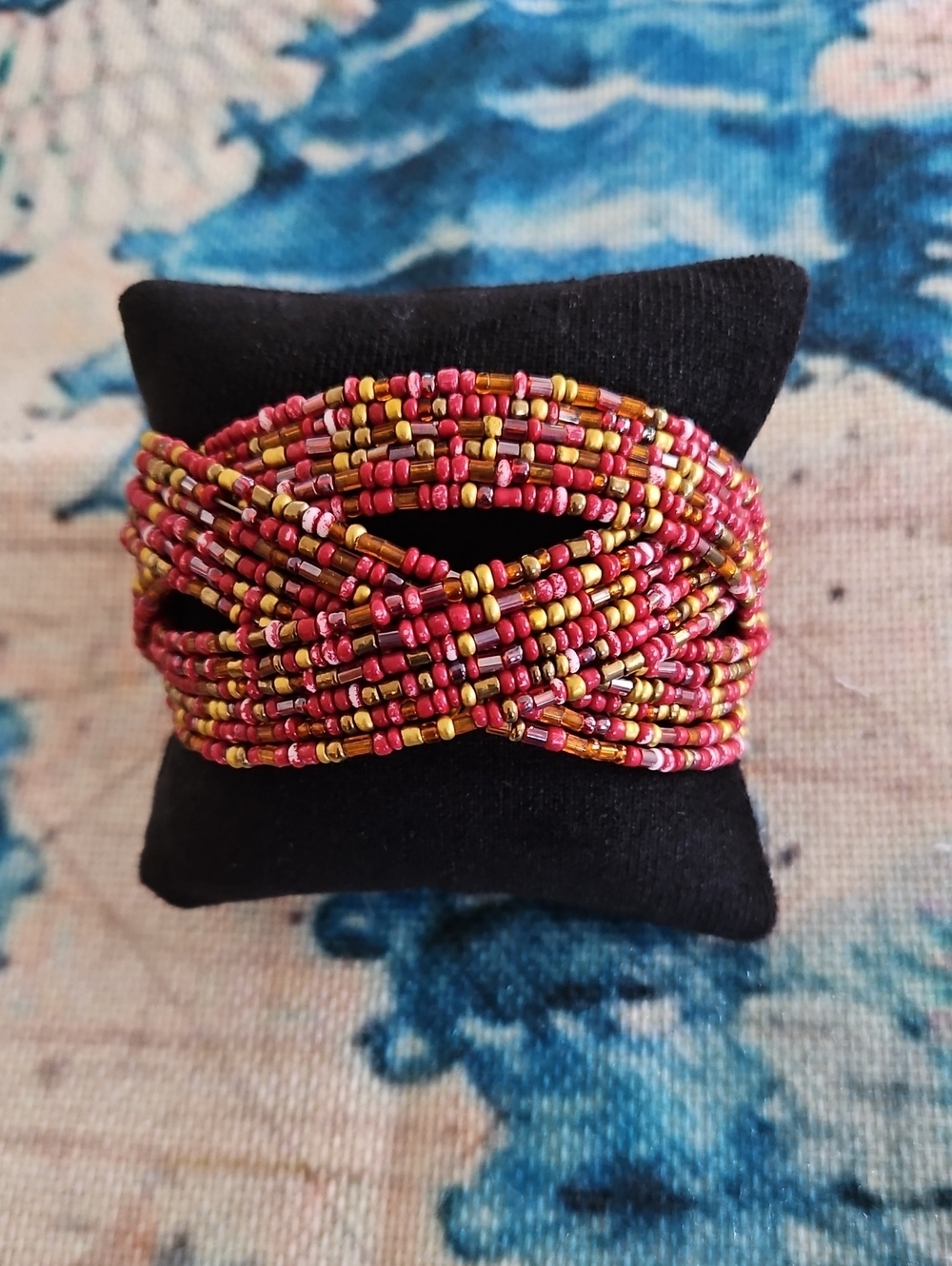 Vintage Beaded Cuff Bracelet